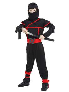 1 Set Kids Halloween Costume, Boys Halloween Party Outfit, 3 Styles Available (Includes Top, Mask, Pants, Belt) - Multicolor - View 13