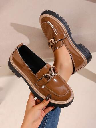 Nuevos mocasines casuales y de moda para mujer, reversibles, con hebilla cómoda y suela antideslizante gruesa, de talla grande, para uso diario en Navidad