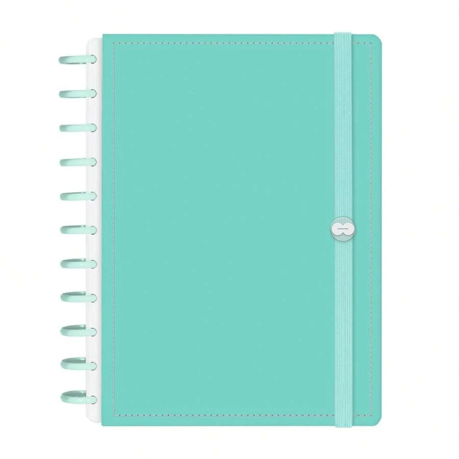 Caderno Disco + Iscool Capa Dura 140 Fls Inteligente Solid Colors - Verde Oceano - Visão 1
