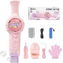 Elastic Bubble Fog Wand, Colorful Smoke Bubble Machine, 2025 New Magic Smoke Bubble Machines With Colorful Elastic Bubbles & Smoke Effect, Portable Interactive Mist Bubble Machines For Parties - Pink - View 2