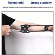 1 Pair Outdoor Anti-Slip Shoe Covers, 8-Teeth Stainless Steel Ice Cleats For Snow, Ice Traction Crampons For Winter Slip Prevention - Black - View 10