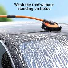 Genérico Car Wash Mop, Car Cleaning Mop, Aluminum Alloy, Chenille Long Handle No Scratch Extendable Duster for Automotive, Truck, Vehicle Dirt Dust Detailing, Auto Washing Tool, 27x15cm(default) - Multicolor - Ver 4