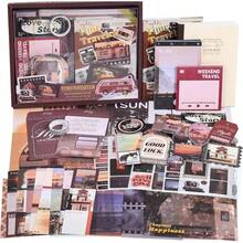 Scrapbooking Supplies Kit, Vintage Botanical Aesthetic Scrapbook Kit Bullet Junk Journal, Stationery, A6 Grid Notebook, Flower Journaling Supplies, Birthday Teen Women - 遊客 - 查看 1