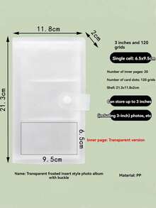1 件/3 英寸迷你相册照片卡活页夹，适用于 Inst Ax Mini LiPlay EVO 7s 8 8+ 9 11 25 26 50s 70 90 胶片、Snap Snap Touch PIC-300 Z2300 Mint Zip 即时相机打印机 返校、返校、学校用品 - 無色 - 查看 11
