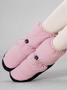 Daydance Winter Warming Up Ballet Shoes For Women Ladies Dance Shoes Warm Ballerina Boots Exercises - Pink - View 4
