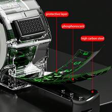 Glow In The Dark Tape Measure, Non-Reflective Fluorescent Ruler, Heavy Duty Thickened Rustproof Fiberglass Tape, Easy Read Marking Tool For Carpenter Sewing DIY, Christmas Gift For Men