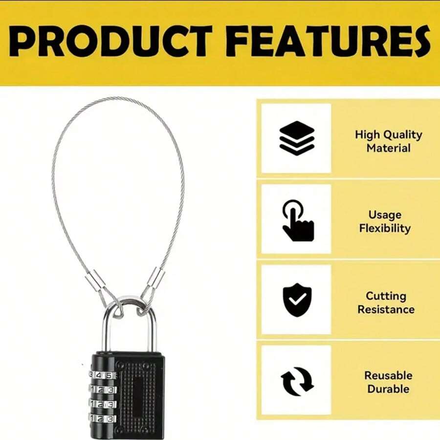 304 Stainless Steel Wire Rope Door Lock, Gift Box Lock Rope, Pet Cage Lock Rope