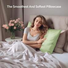 INFIIXSO Mulberry Silk Pillowcase For Hair And Skin, Silk Pillow Cases FKing Size With Hidden Zipper 20\X40\, Extraordinary Smooth And Soft Cooling Pillow Cases For Hot Sleepers(Sage Green, 1 Pack),FKing(20inchX40inch),SageGreen - 鼠尾草綠 - 查看 7