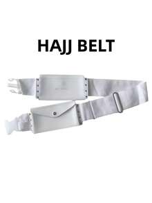 Adjustable White Hajj Belt, Multi-Functional - White - View 2