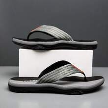 男士夏季凉鞋，防滑沙滩人字拖，休闲舒适度假拖鞋 - 彩色 - 查看 2