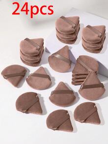 24pcs/15pcs/8pcs/5pcs Triangle Makeup Sponge Puff, Soft Powder Puff For Loose Powder, Face Setting, Body Powder, Makeup Blender Sponge Set, Beauty Makeup Tools - Brown - View 12