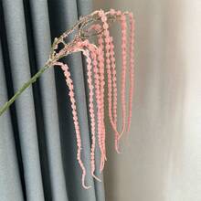 1株人造垂柳，绿色植物，4种颜色可选，垂坠式珠状假枝，适用于婚礼、派对、舞台装饰、客厅、卧室、办公室家居装饰，四季皆宜。 - 彩色 - 查看 13