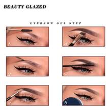 beauty glazed Waterproof Eyebrow Gel Kit With Dual-Ended Brush - Smudge-Proof, Long-Lasting 3D Eyebrow Soap, Quick-Drying, Oil-Free Formula, 12-Hour Wear, Creates Natural & Refined Eyebrows - #05 - View 10
