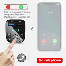 Olaf 蓝牙 5.0 车载 FM 发射器免提车载套件音频 MP3 调制器 3.1A 播放器音频接收器 2 个 USB 快速充电器，兼容苹果、iPad、安卓手机、笔记本电脑，快速充电适配器，支持快速充电和多设备连接，设计紧凑，充电方便高效，是送给家人、朋友、孩子、生日、圣诞节、冬季和汽车配件的理想礼物 - 黑色 - 查看 5