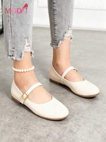 MODA Zapatos de mujer blancos con correa en el talón de estilo Mary Jane, de tacón bajo cómodo y puntera cuadrada, zapatos de tacón para graduación, tacones para baile de gala, ideales para verano, Navidad, otoño, Año Nuevo y San Valentín,Zapatos blancos puntiagudos tipo mocasín para mujer, zapatos planos casuales para oficina, zapatos multifuncionales para exteriores, zapatos Mary Jane de lujo, zapatos planos para primavera y verano - Blanco - Ver 12