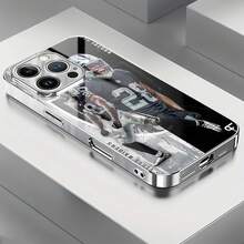 Funda para teléfono Josh Jacobs con diseño de estrella de fútbol. Compatible con fundas ,  17,  16 Pro Max,  15 Pro Max,  13 y  12. Fabricada en TPU, ofrece protección contra golpes y caídas. Un regalo ideal para familiares, amigos, seres queridos, novios/novias y para Navidad. - Plateado - Ver 5