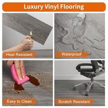 10pcs Peel And Stick Vinyl Floor Tiles, 15.7"X 5.9" Wood Grain Pattern, Waterproof Self-Adhesive Floor Tiles For Kitchen, Living Room, RV, Easy To Cut, Waterproof, Oil-Proof, Thick And Wear-Resistant, Strong Adhesive Backing, DIY, Multiple Colors Available (10PCS=0.6 Sq.M) - Multicolor - View 4