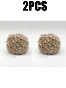 2/1pc 100g 钩针纱，彩虹混纺，奢华柔软人造毛皮纱球，羊毛纱，粗羊毛仿貂毛花式纱，粗羊毛手工编织纱，柔软纱 DIY 钩针编织纱线，用于衣服、圣诞帽