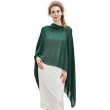 Chiffon Cape Shawl Wrap Scarf With Elegant Sheer Capelet For Evening Dresses Weddings Parties - Xanh ngọc lục bảo - Xem 5