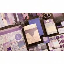 Scrapbooking Supplies Kit, Vintage Botanical Aesthetic Scrapbook Kit Bullet Junk Journal, Stationery, A6 Grid Notebook, Flower Journaling Supplies, Birthday Teen Women - Ánh trăng - Xem 4