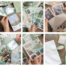 Scrapbooking Supplies Kit, Vintage Botanical Aesthetic Scrapbook Kit Bullet Junk Journal, Stationery, A6 Grid Notebook, Flower Journaling Supplies, Birthday Teen Women - 詩 - 查看 4