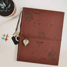 ZEEYUAN Scrapbook Album Leather Photo Album Memories DIY Scrap Book 10.8\X8.6\ Large Family Photo Book Refillable 60 Pages For Anniversary Valentines Birthday Gifts Rose Brown,RoseBrown - 玫瑰棕色 - 查看 3