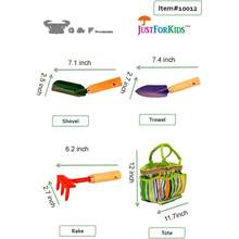 G and F 10012 JustFor Garden Tools Set with Tote Hand rake Shovel TrowelSpade & Shovel - Multicolor - Ver 3