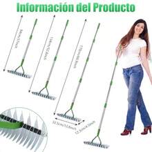 Rastrillo de Paja de 669 Pulgadas de Acero Al Carbono Robusto Rastrillo de Césped con 4 Postes Desmontables para Limpiar Césped Muerto JardínGarden Rakes