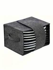 Felt Storage Bag Plate Cup Handbag Plate Cup Pottery Storage Felt Bag Is Suitable For Caravan Camping Kitchen Storage Is Suitable For RV Camping Car Gadget Kitchen. - Multicolor - View 15