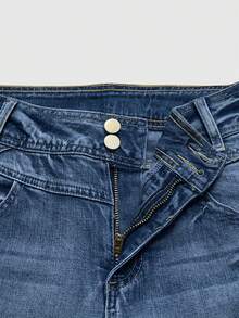 YOKASA Jeans acampanados y desgastados casuales para mujer - Azul - Ver 7