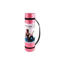 Tapete para Yoga con Correa para Transportar, Yoga de 8 mm de Grosor para Cualquier Ejercicio, Resistente, Flexible y Porttil, Fcil de Limpiar, Enrollable. - Rosa - Ver 6