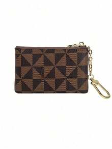 Women's Mini Zipper Keychain Coin Purse, Can Hold Coins, Credit Cards, ID, Keys, Earphones, Lipstick, Etc. - Multicolor - View 12