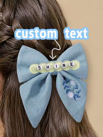 1pc Custom Children's Hair Accessories & Styling Tools, Bow Ribbon, New Elastic Hair Clips, Colorful Fabric Bowknot Headband, Hair Ties, Barrettes, Cute Princess Butterfly & Pearl Flower Hair Clips, Side Clips For Teens/Kids