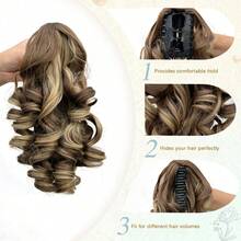 Synthetic Short Synthetic Fiber Hair Wig With Big Waves. The Hairstyle Is Fluffy And Has A Layered Look. Suitable For Wearing At Christmas. - Multicolor - View 3