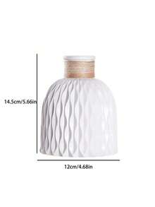 1pc Plastic Vase With Water Wave Pattern And Frosted Texture, Suitable For Artificial Flowers, Home Decor, Vase, Tabletop Centerpiece, Glass Vase - Multicolor - View 8