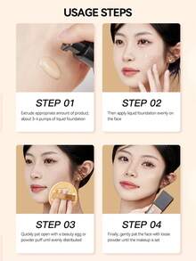 FEOTZNW 轻盈液体粉底液 - 可叠加打造完美遮瑕，保湿持久，不沾染肌肤，控油，适合所有肤质（干性和油性）。 - 02#自然色 - 查看 5