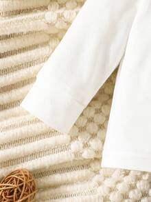 2pcs Newborn Baby Boy Cute Plaid Peter Pan Collar Bear Pattern Top And Plaid Pants Set, Daily Outfit - Blue - View 6