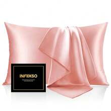 INFIIXSO Silk Pillow Cases 2 Pack Standard Size, Ultra Smooth & Soft Mulberry Silk Pillow Case For Hair And Skin, Breathable Cooling Silk Pillowcase With Hidden Zipper (Blush Pink, 20x26 Inches),2PackStandard(20inchX26inch),BlushPink - 腮紅粉色 - 查看 1