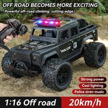 1:16 PO2 白色高速越野遥控车 - 时速 20 公里/小时,彩色前大灯,USB 充电,结构坚固耐用,遥控操作,是万圣节、圣诞节、感恩节的完美礼物,越野遥控车,节日礼物,造型生动,时尚设计,做工精细,随机赠送 DIY 车贴,防水收纳袋 - 白色 - 查看 6