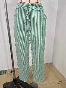 独立日，毕业季，哈林裤，女士条纹阔腿休闲裤，高腰，舒适时尚，适合所有季节的女装，带有侧条纹细节，优雅的女士裤子，带口袋