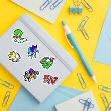 HAWTRetro Video Game Stickers 100 Pcs Cute Pixel Game PVC Sticker Gifts For Laptop Water Bottle Skateboard Party Supplies Decorations Teens - Trò chơi điện tử cổ điển - Xem 4