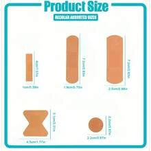 75/150/200pcs Mixed Size Waterproof Breathable Adhesive Finger Bandages, Suitable For Wound Care, Abrasions, Blisters, Can Be Placed In First Aid Kit - Apricot - View 5