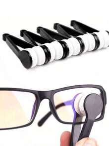 5pcs Mini Ultra-Fine Microfiber Eyeglass Cleaning Brush, Eyeglass Cleaning Tools, Mini Ultra-Fine Microfiber Eyeglass Cleaner, Cleaning Clip. Ultra-Fine Microfiber, Cleans Without Leaving Marks, Won't Damage Glasses.