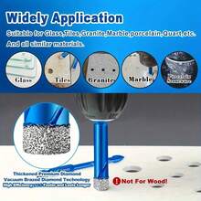 6pcs Diamond Drill Bit Set, 6mm, 6mm, 8mm, 10mm, 12mm, Includes 6mm Tungsten Carbide Drill Bits, Suitable For Hard Ceramic Tiles, Ceramics, Marble And Granite - Set - View 3