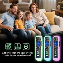 For Roku-Remote-CoverCompatible With All Roku TV Remote Glow In The Dark Silicone Protective Case Blue And Green 2-Pack - Xanh lam và Xanh lục - Xem 8