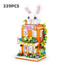 300+ Pcs Adult Octopus Takoyaki Cat Rabbit Panda Street Scene Building Blocks, DIY Street Scene Blocks, Animal Street Scene Blocks, Birthday Gift, Assembly Hobby Desktop Decor, Living Room Decor, Office Desktop Decor. Christmas Gift, Holiday Gift