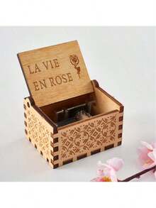 Music Box-Handle Music Box Wooden Retro Music Box For Boys And Girls, Valentine's Day Gift, Great Gift For Friends - Multicolor - View 4