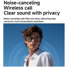 New Smart Glasses: Multi-Functional, Support HD Calling, Lossless Music Playback, Built-In Rechargeable Long-Lasting Battery, High Transmittance High-Definition Lenses, Unisex, Suitable For Various User Groups, Equipped With Sensitive Touch Control System, Meet Diverse Scenario Needs.