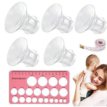 Sizing Kit 13 15 17 19 21mm For 24mm Flange Of Most Pumps, Silicone Flanges Insert For Momcozy Spectra Electric Bre...