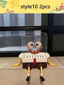 1/2/3pcs SpongeBob Apron, Suitable For High School Girls, Enhancing Overall Image, New Apron Workwear, Cute Cartoon Party Apron, Best Holiday Party Decoration, Perfect Party Decor Gift For Friends, Home Decor, Room Decor, New Year Gift, Ramadan Gift, Valentine's Day Gift - Multicolor - View 11